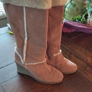 🤑WINTER CLEAROUT🤑SUEDE LEATHER +SHEARLING LOOK BOOTS
